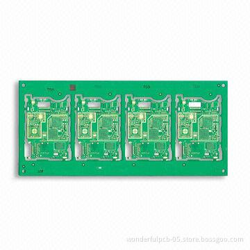 PCB with Prototype Quickturns 24 Hours, Green Solder Mask with White Legend